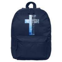 A Lot Can Happen In 3 Days Easter Cross Christianity 16 in Basic Backpack