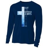 A Lot Can Happen In 3 Days Easter Cross Christianity Cooling Performance Long Sleeve Crew