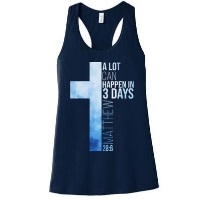 A Lot Can Happen In 3 Days Easter Cross Christianity Womens Tank Top