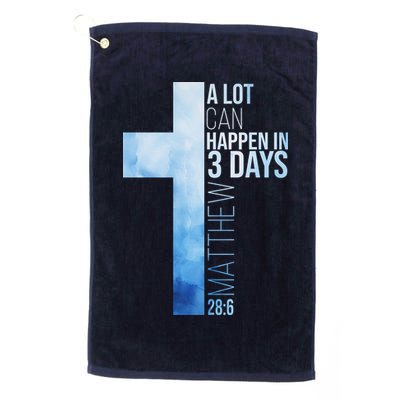 A Lot Can Happen In 3 Days Easter Cross Christianity Golf Towel