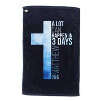 A Lot Can Happen In 3 Days Easter Cross Christianity Golf Towel