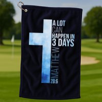 A Lot Can Happen In 3 Days Easter Cross Christianity Golf Towel