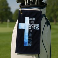 A Lot Can Happen In 3 Days Easter Cross Christianity Golf Towel