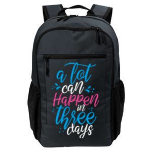 A Lot Can Happen In Three Days Easter Jesus Christian Attire Cute Gift Daily Commute Backpack