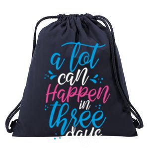 A Lot Can Happen In Three Days Easter Jesus Christian Attire Cute Gift Drawstring Bag