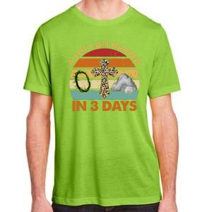 A Lot Can Happen In 3 Days Easter Retro Sunset Adult ChromaSoft Performance T-Shirt