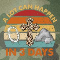 A Lot Can Happen In 3 Days Easter Retro Sunset Legacy Tie Dye Trucker Hat