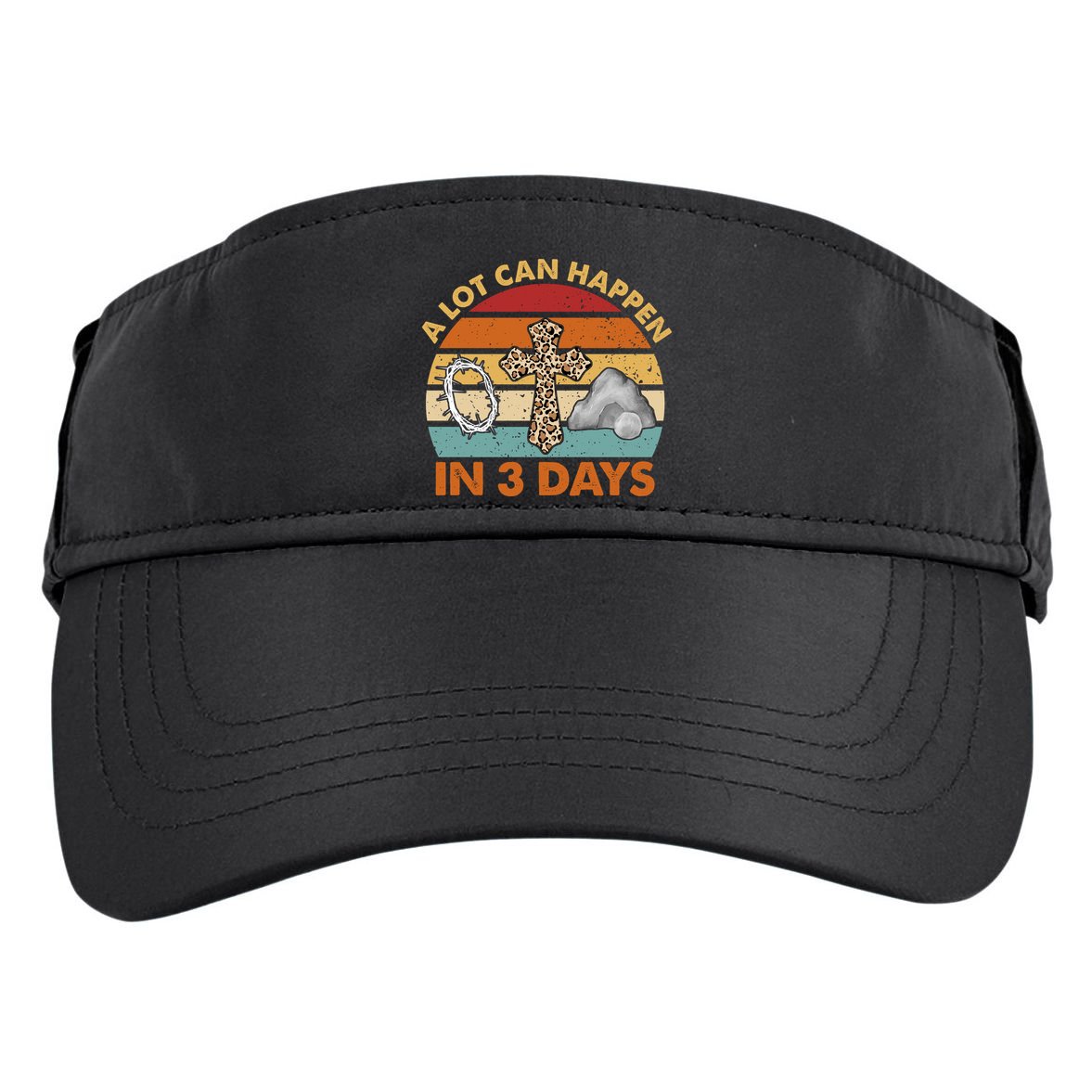 A Lot Can Happen In 3 Days Easter Retro Sunset Adult Drive Performance Visor