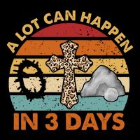 A Lot Can Happen In 3 Days Easter Retro Sunset 16oz Travel Tumbler