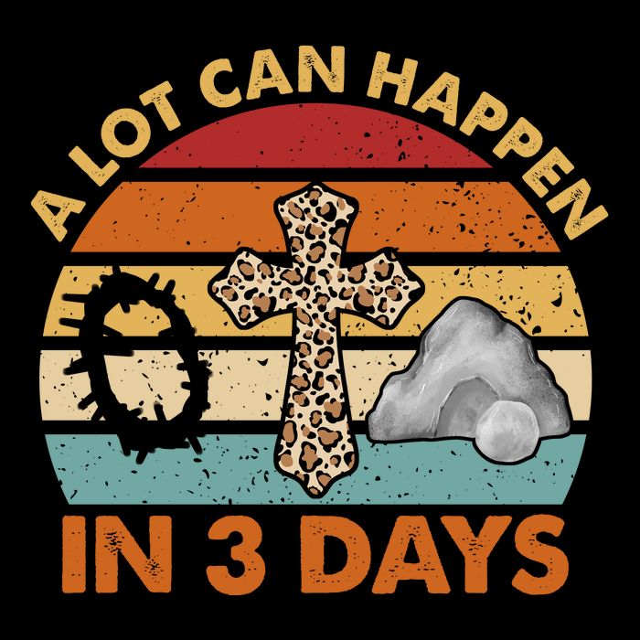 A Lot Can Happen In 3 Days Easter Retro Sunset 16oz Travel Tumbler