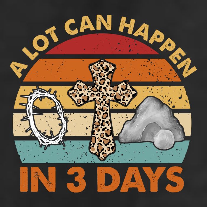 A Lot Can Happen In 3 Days Easter Retro Sunset Golf Towel
