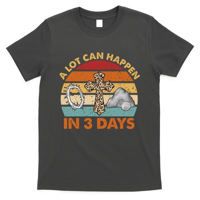 A Lot Can Happen In 3 Days Easter Retro Sunset T-Shirt