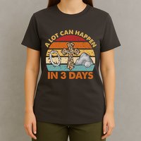 A Lot Can Happen In 3 Days Easter Retro Sunset T-Shirt