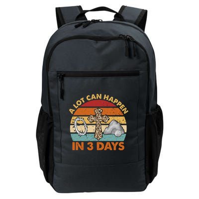 A Lot Can Happen In 3 Days Easter Retro Sunset Backpack
