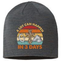 A Lot Can Happen In 3 Days Easter Retro Sunset Sustainable Beanie