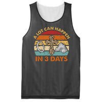 A Lot Can Happen In 3 Days Easter Retro Sunset Mesh Reversible Basketball Jersey Tank