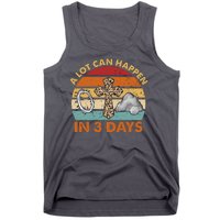 A Lot Can Happen In 3 Days Easter Retro Sunset Tank Top