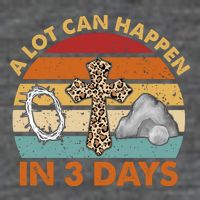 A Lot Can Happen In 3 Days Easter Retro Sunset Short Acrylic Beanie