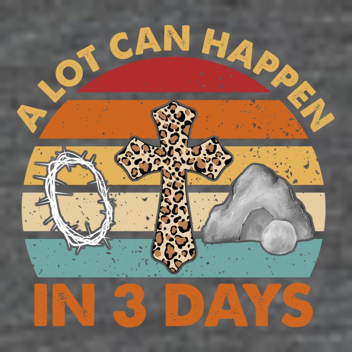A Lot Can Happen In 3 Days Easter Retro Sunset Short Acrylic Beanie