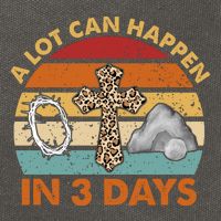A Lot Can Happen In 3 Days Easter Retro Sunset Cotton Canvas Backpack