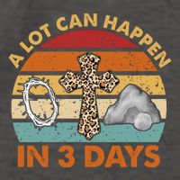 A Lot Can Happen In 3 Days Easter Retro Sunset Vector Backpack