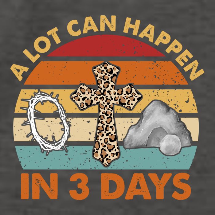 A Lot Can Happen In 3 Days Easter Retro Sunset Vector Backpack