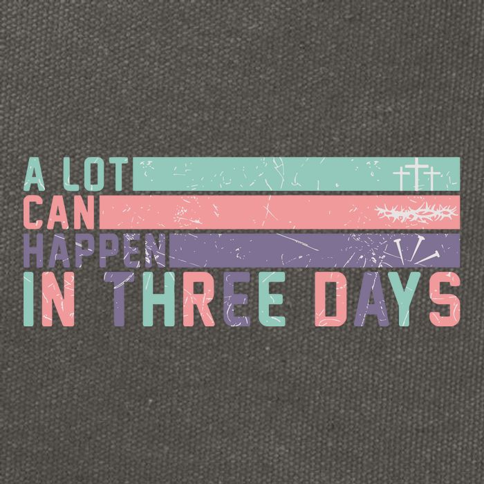A Lot Can Happen In 3 Days Jesus Easter Cotton Canvas Backpack