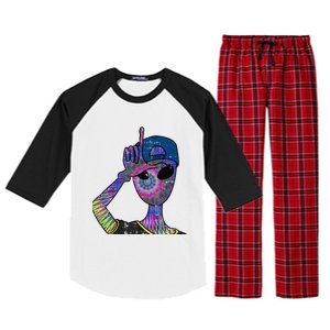 Alien Loser Cap Psychedelic Cool Martian Halloween Gift Raglan Sleeve Pajama Set