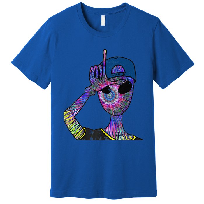 Alien Loser Cap Psychedelic Cool Martian Halloween Gift Premium T-Shirt