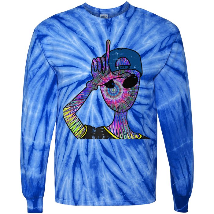 Alien Loser Cap Psychedelic Cool Martian Halloween Gift Tie-Dye Long Sleeve Shirt