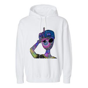 Alien Loser Cap Psychedelic Cool Martian Halloween Gift Garment-Dyed Fleece Hoodie