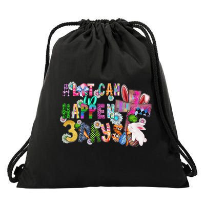 A Lot Can Happen In 3 Days Easter Religious Drawstring Bag