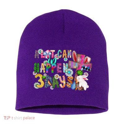 A Lot Can Happen In 3 Days Easter Religious Short Acrylic Beanie
