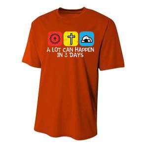 A Lot Can Happen In 3 Days Easter Christians Women Performance Sprint T-Shirt