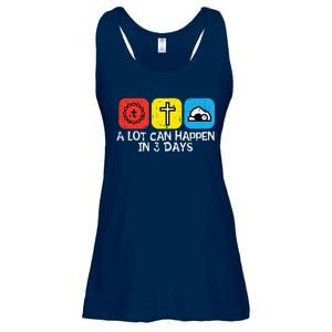 A Lot Can Happen In 3 Days Easter Christians Women Ladies Essential Flowy Tank