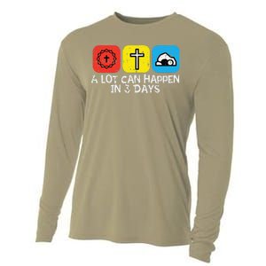 A Lot Can Happen In 3 Days Easter Christians Women Cooling Performance Long Sleeve Crew