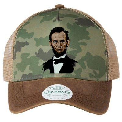 Abraham Lincoln Color Sketch Legacy Tie Dye Trucker Hat