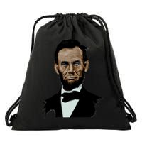 Abraham Lincoln Color Sketch Drawstring Bag