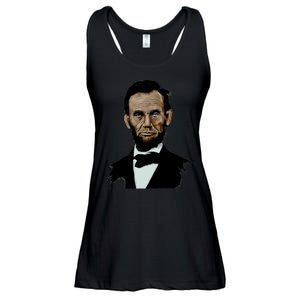 Abraham Lincoln Color Sketch Ladies Essential Flowy Tank