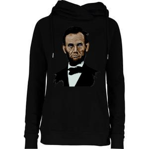 Abraham Lincoln Color Sketch Womens Funnel Neck Pullover Hood