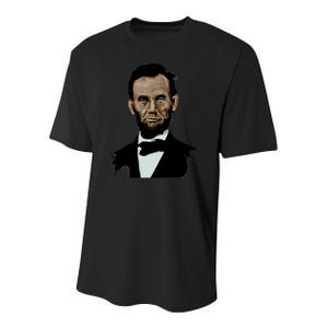 Abraham Lincoln Color Sketch Youth Performance Sprint T-Shirt