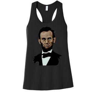 Abraham Lincoln Color Sketch Women's Racerback Tank