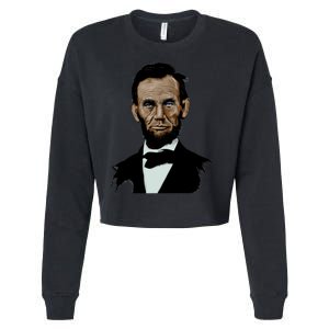 Abraham Lincoln Color Sketch Cropped Pullover Crew