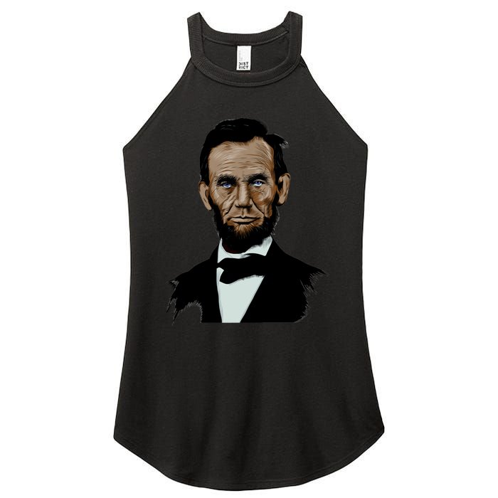 Abraham Lincoln Color Sketch Women's Perfect Tri Rocker Tank