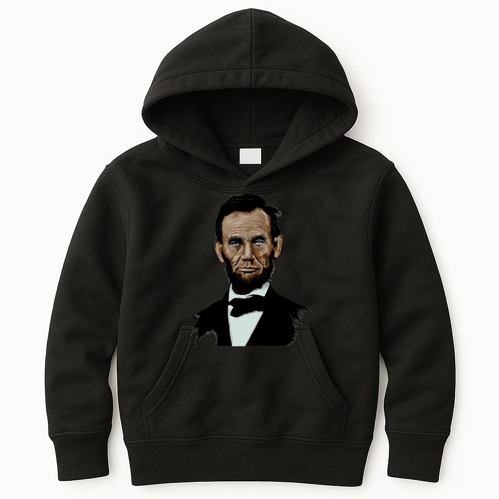 Abraham Lincoln Color Sketch Kids Hoodie