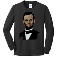 Abraham Lincoln Color Sketch Kids Long Sleeve Shirt