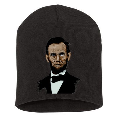 Abraham Lincoln Color Sketch Short Acrylic Beanie
