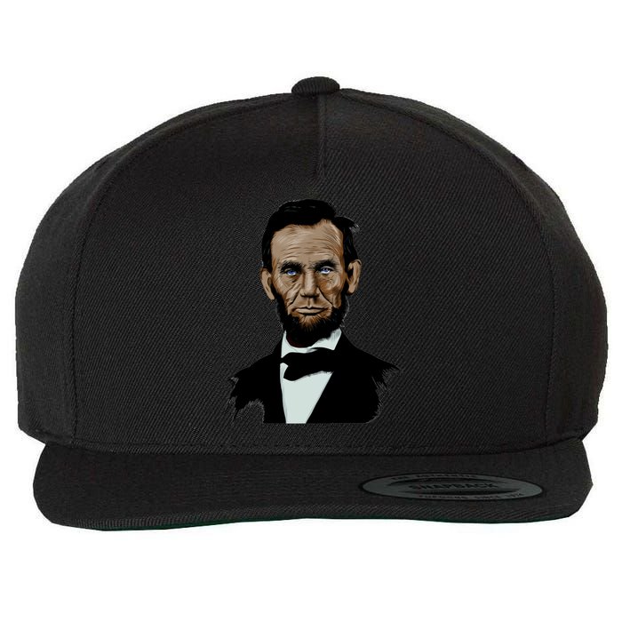 Abraham Lincoln Color Sketch Wool Snapback Cap