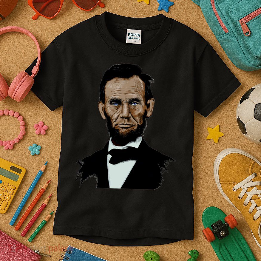 Abraham Lincoln Color Sketch Kids T-Shirt