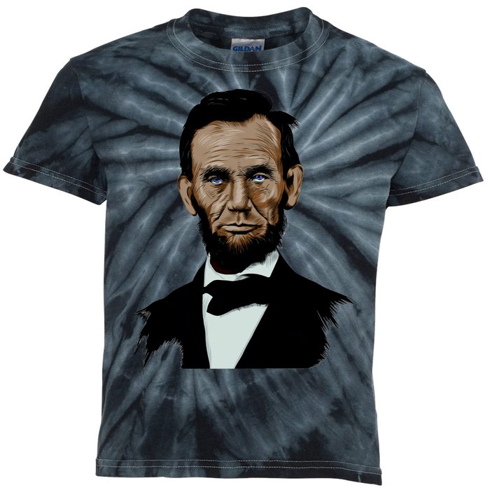 Abraham Lincoln Color Sketch Kids Tie-Dye T-Shirt